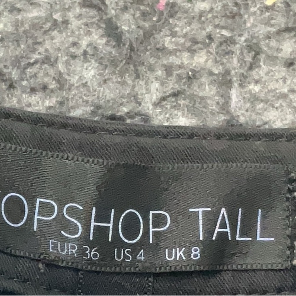 Topshop Tall 4 pants black straight cut long length dress slacks - Picture 11 of 12